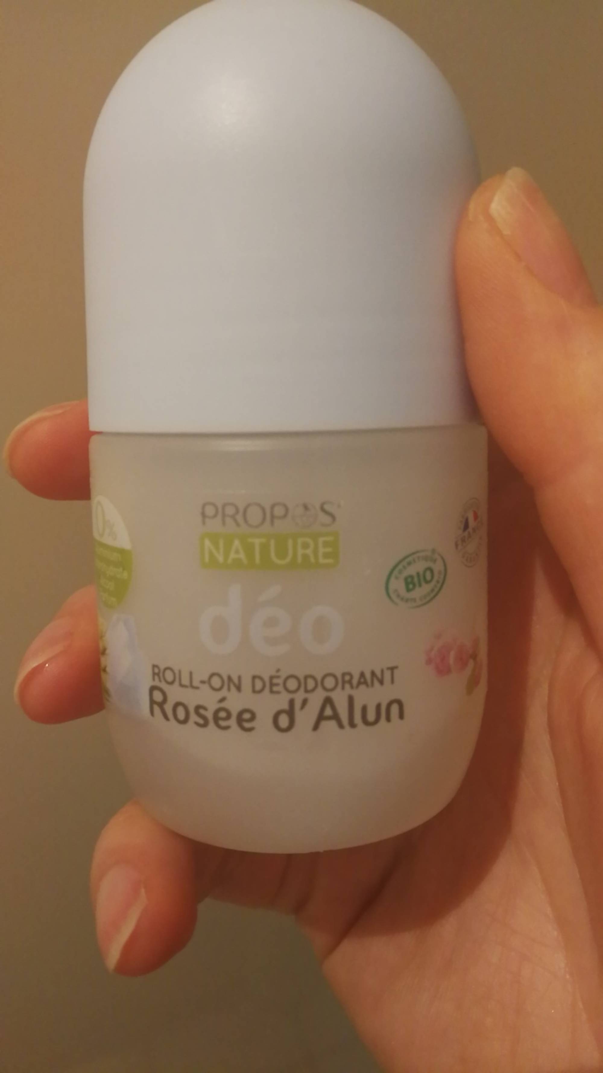 PROPOS'NATURE - Roll-on déodorant rosée d'alun bio