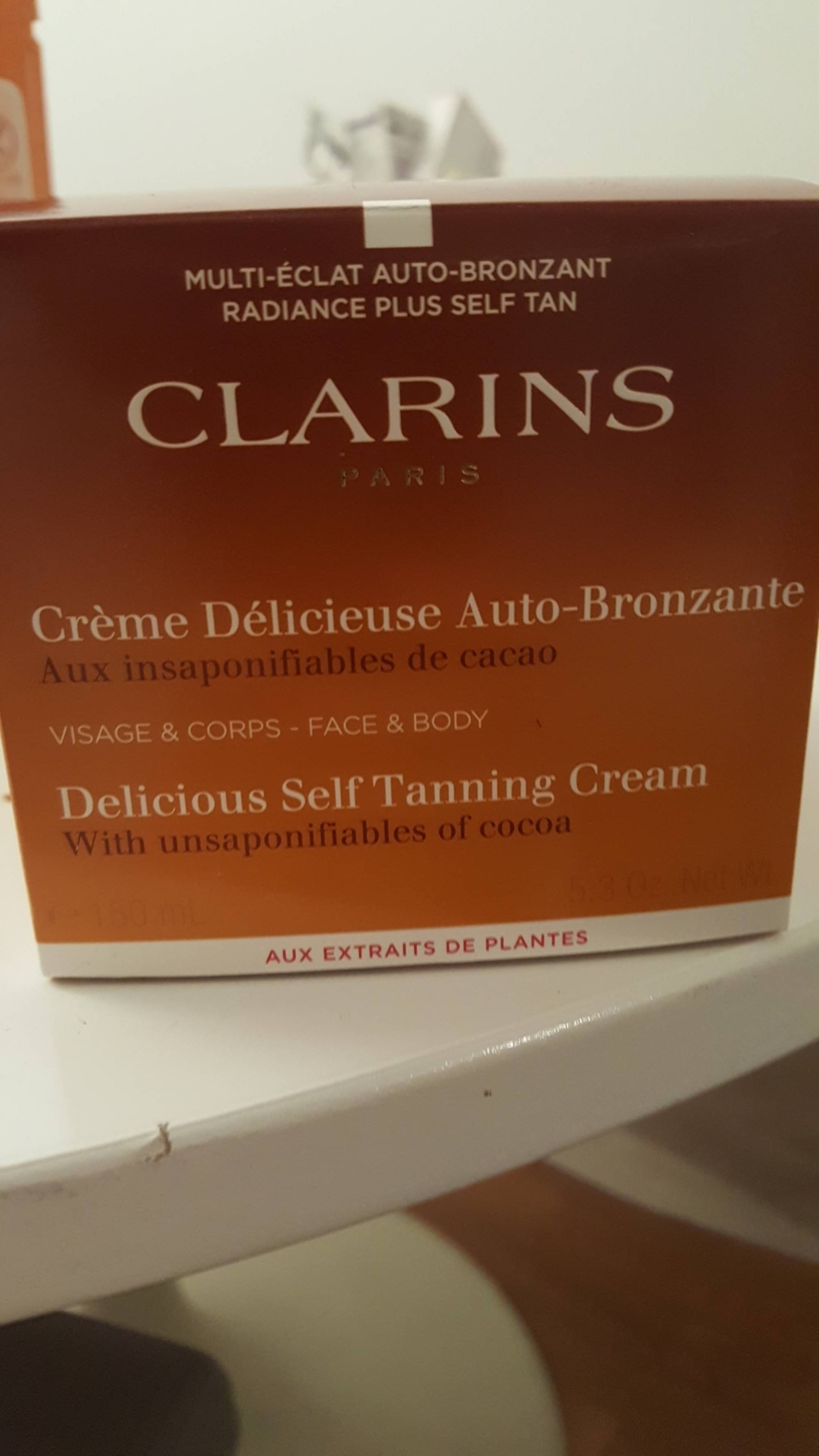 CLARINS - Crème délicieuse auto-bronzante aux insaponifiables de cacao