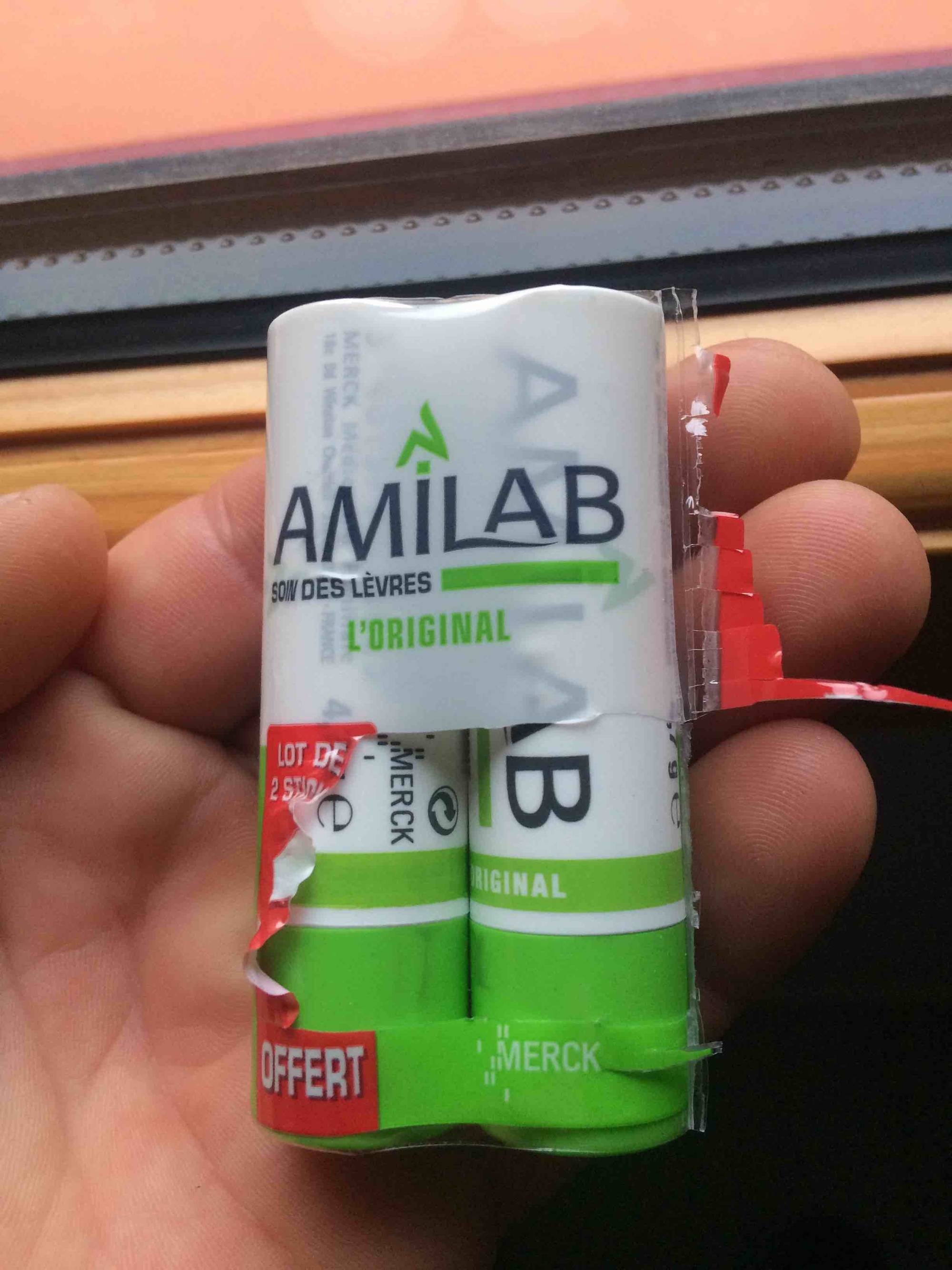 AMILAB - L'original lot de 2 sticks - Soin des lèvres