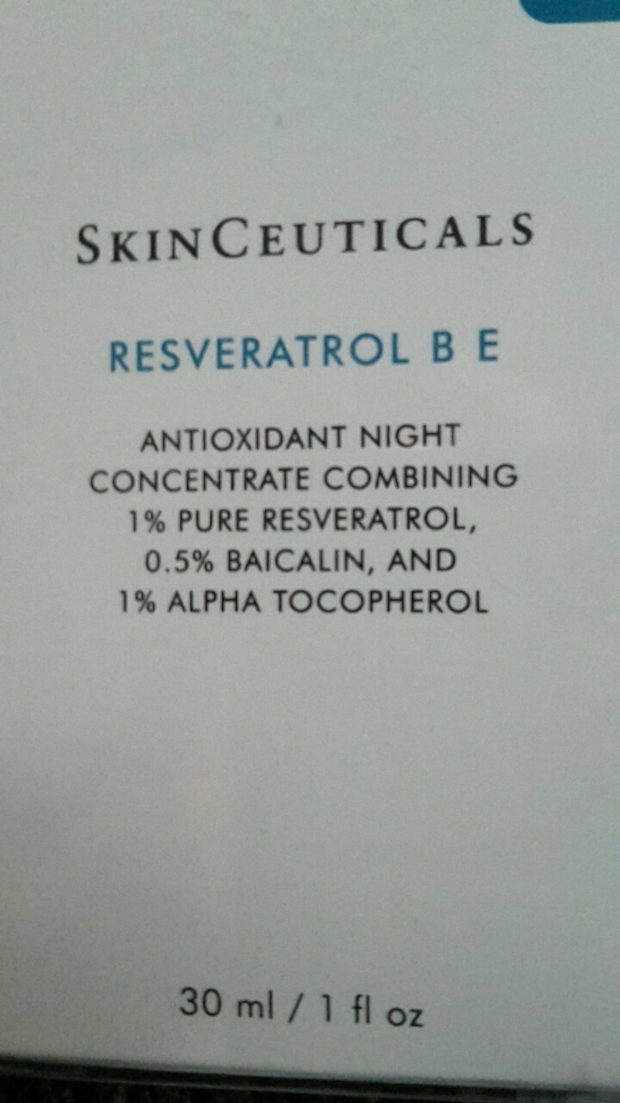 SKINCEUTICALS - Resveratrol b e - Antioxydant night