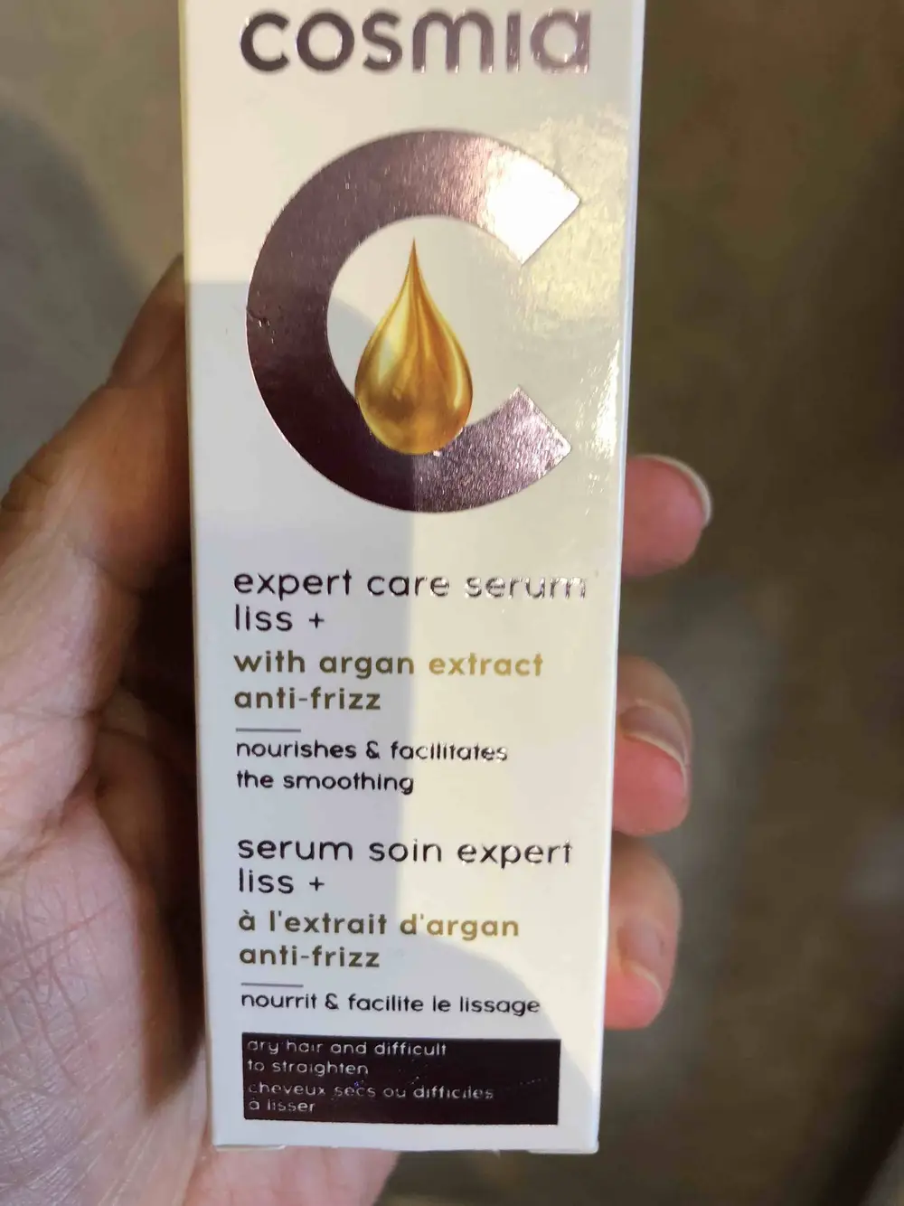 COSMIA - Sérum soin expert liss+ à l'extrait d'argan anti-frizz