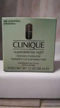 CLINIQUE - Superdefense - Hydratant nuit premières rides