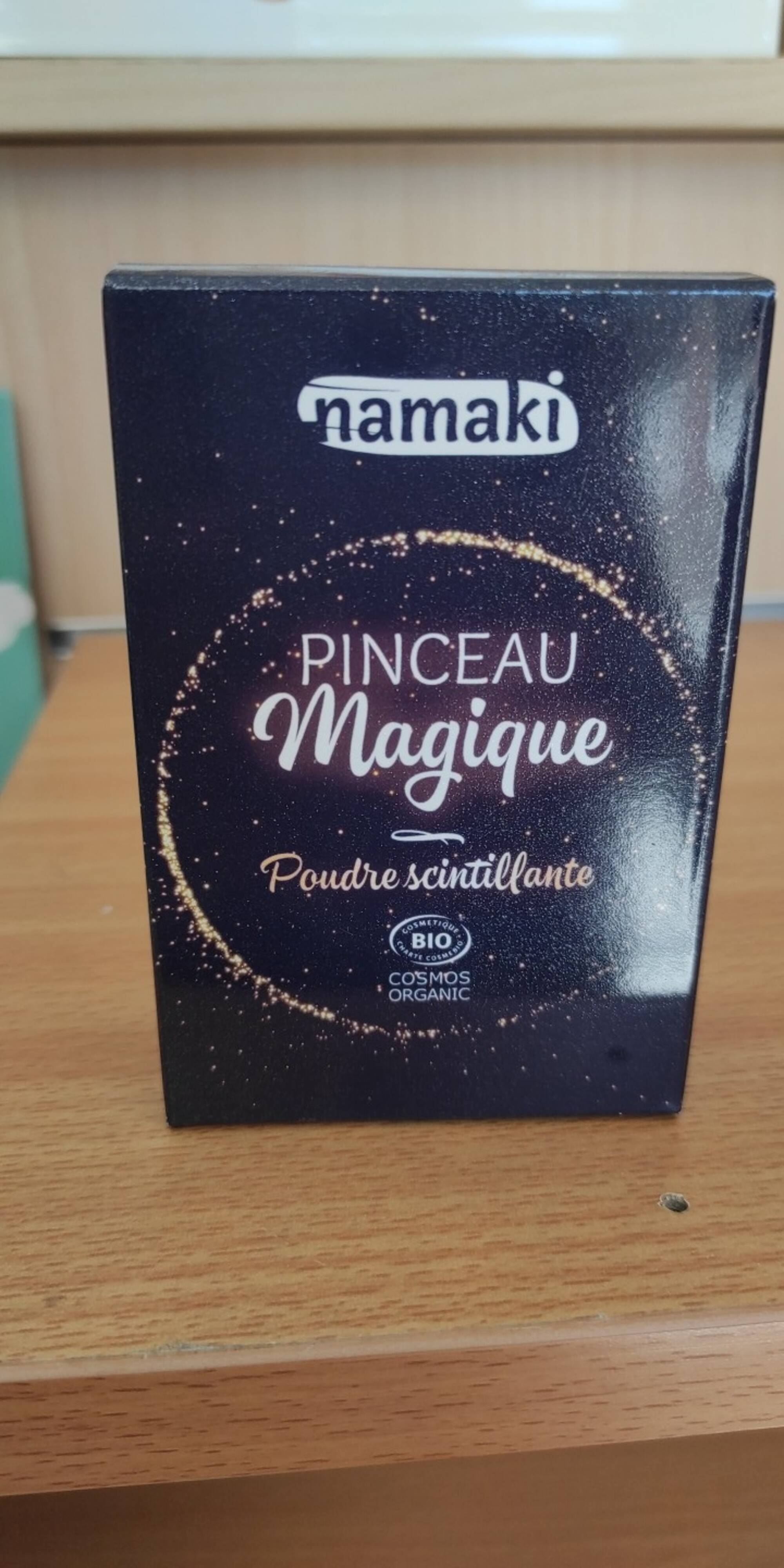 Namaki Poudre Scintillante Bio Dorée et Pinceau Magique Maquillage Enfant  pour Corps et Cheveux