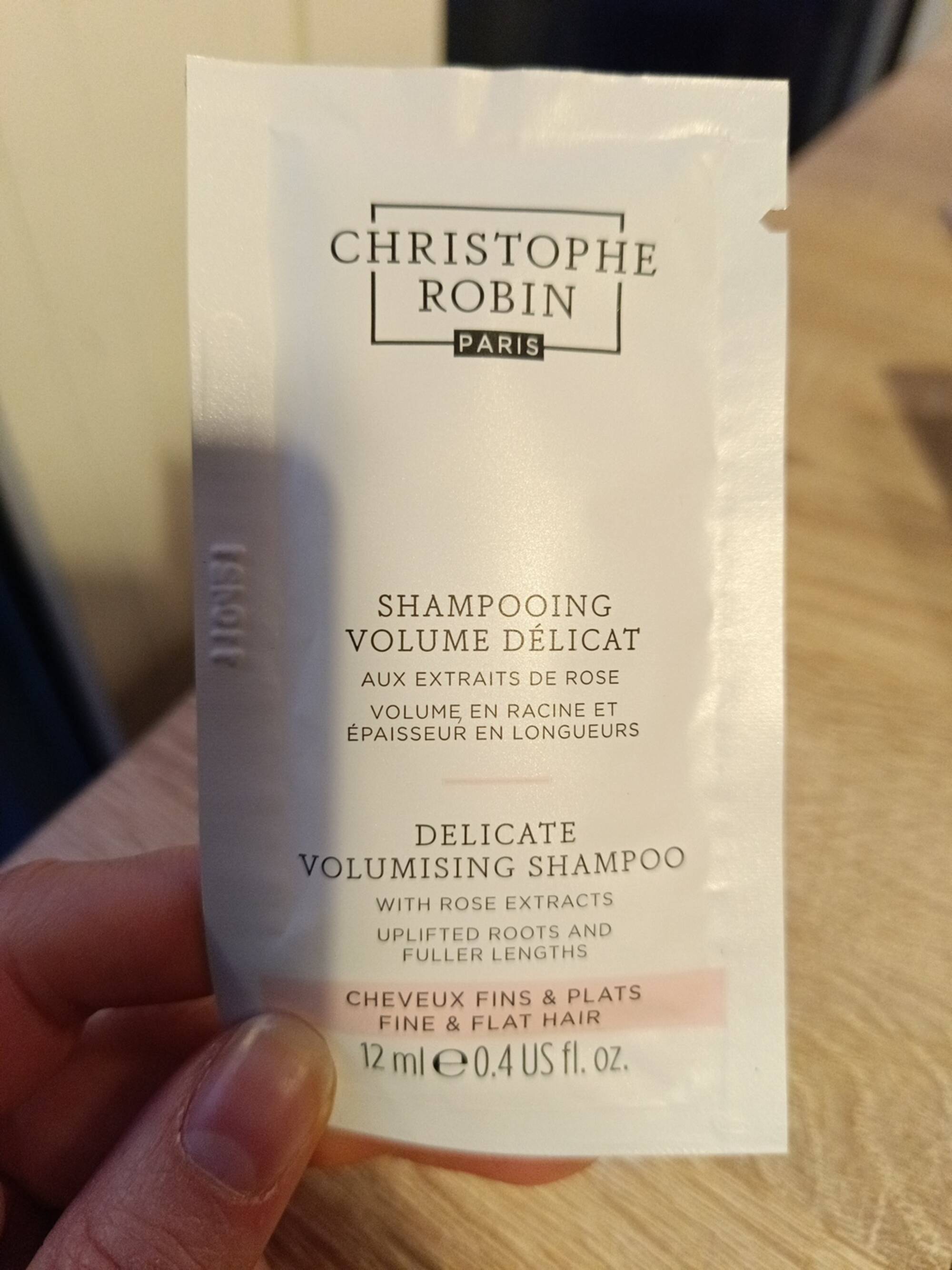 CHRISTOPHE ROBIN - Shampooing volume délicat aux extraits de rose
