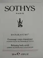 SOTHYS - Hanakasumi - Gommage corps ressourçant