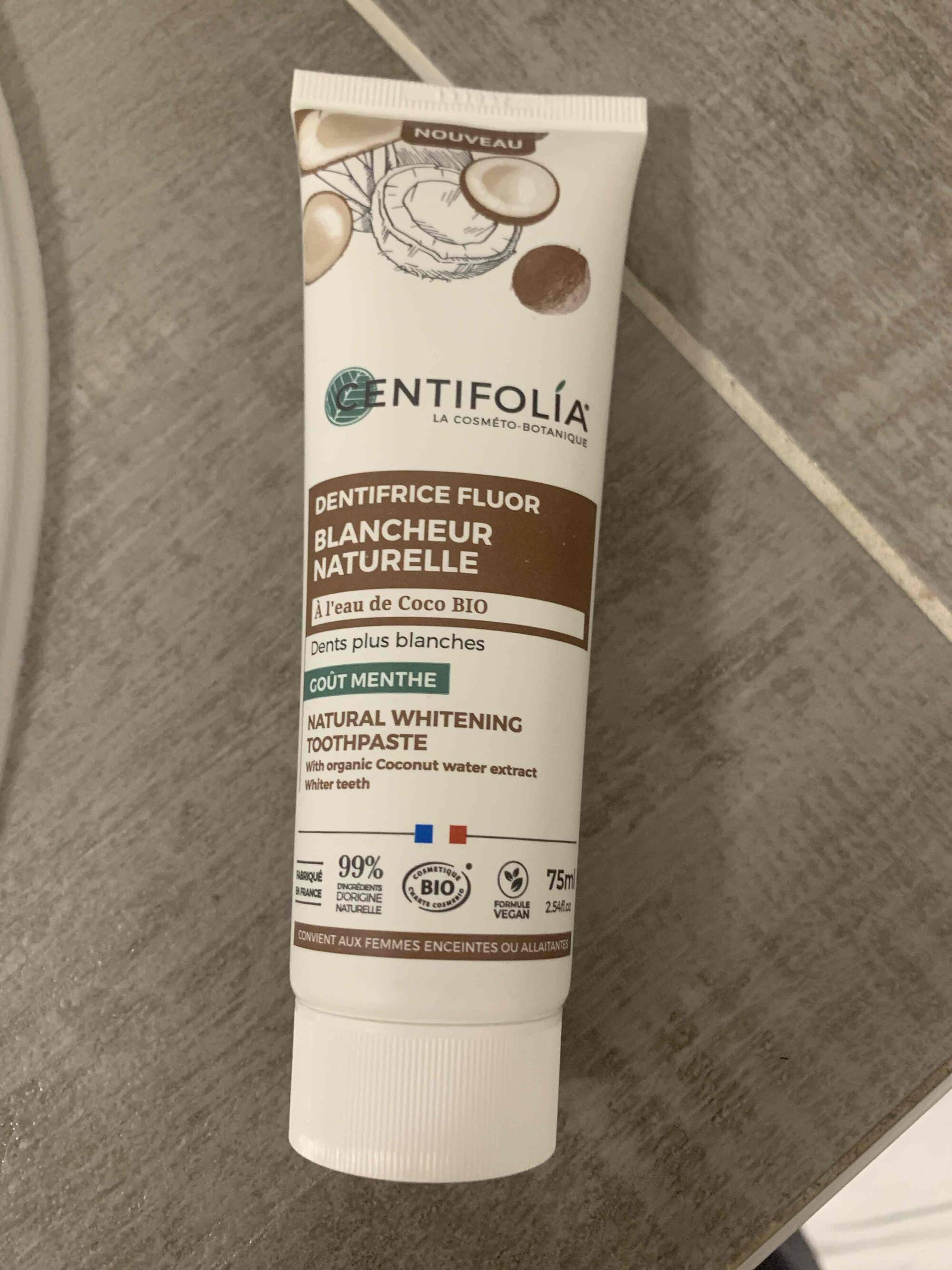 CENTIFOLIA - Dentifrice fluor blancheur naturelle à l’eau de coco bio