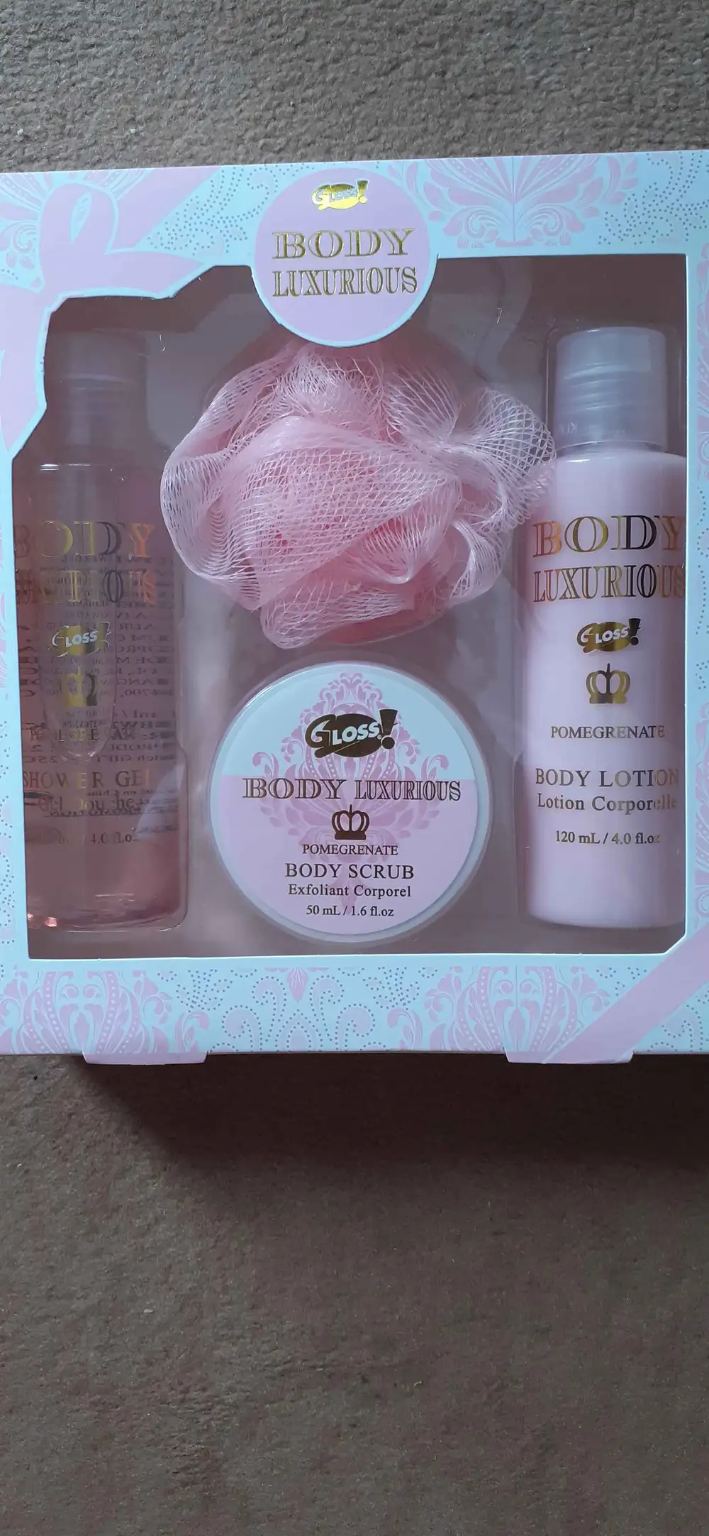 GLOSS - Body luxurious shower gel, body lotion & body scrub