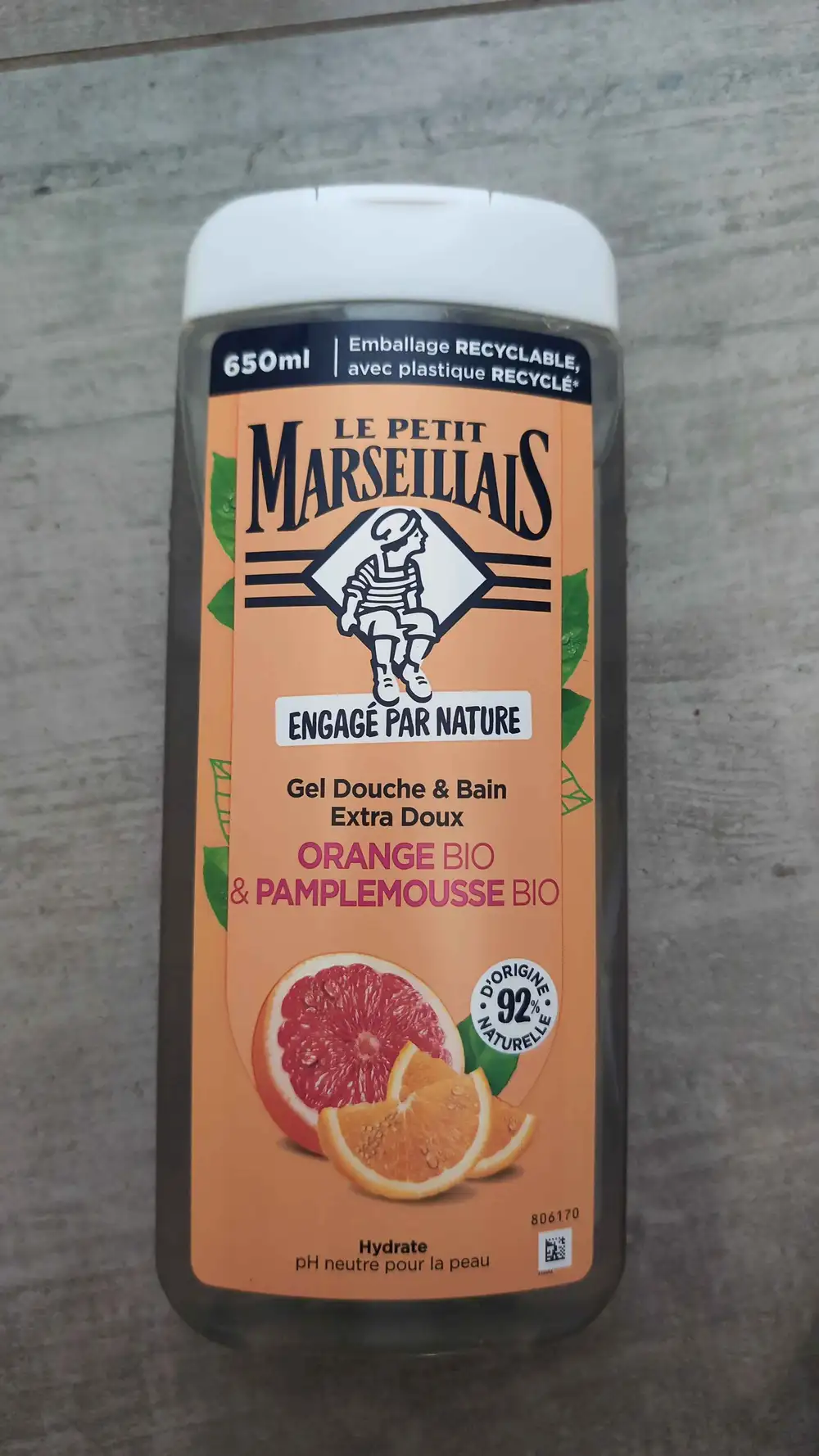 LE PETIT MARSEILLAIS - Gel douche & bain extra doux - Orange et pamplemousse bio