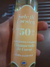 SOLE DI CORSICA - Huile solaire infusée à l'immortelle de corse spf50
