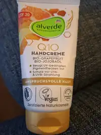ALVERDE DM - Q10 Handcreme bio grapefruit bio jojobaöl