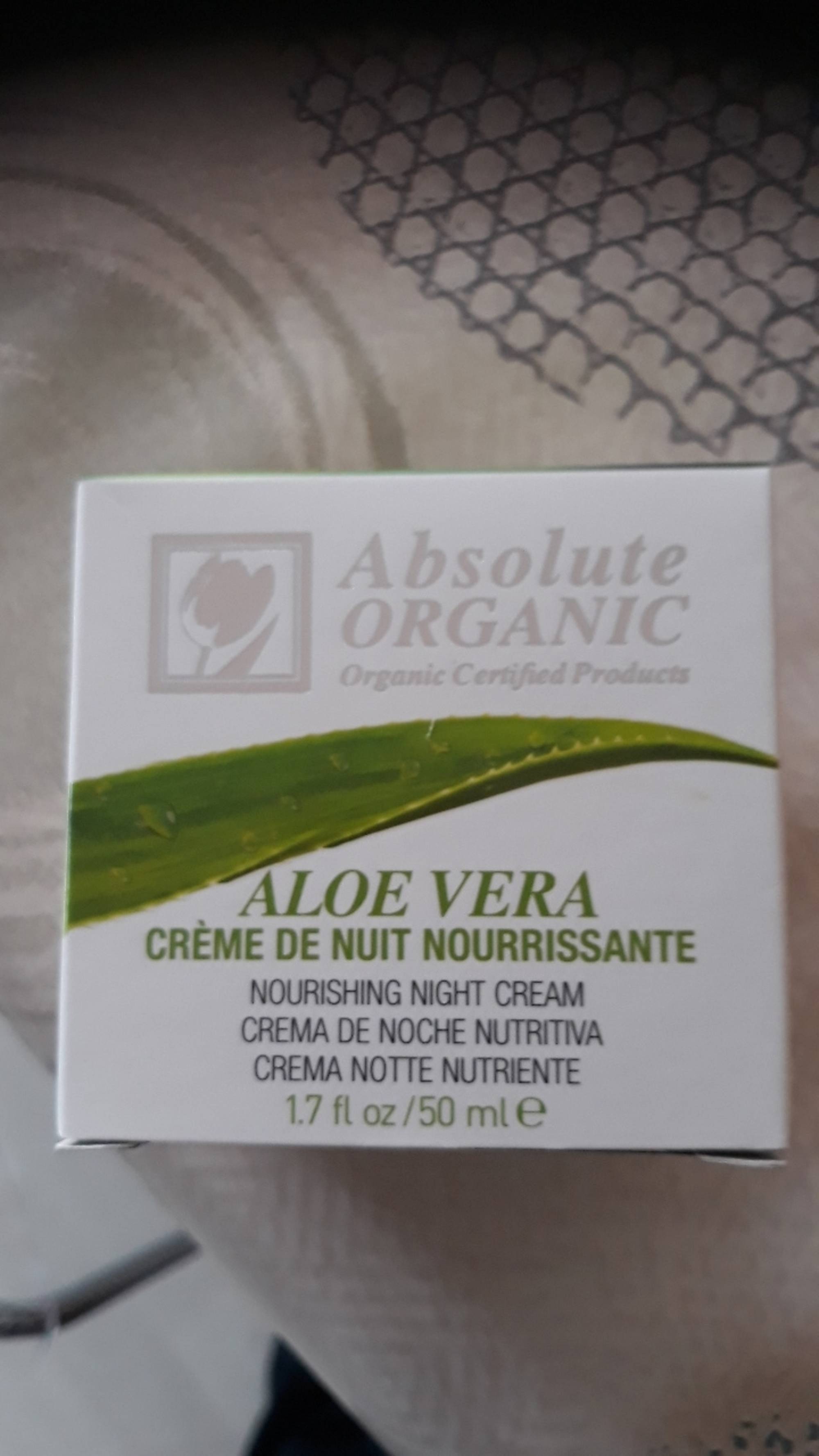 ABSOLUTE ORGANIC - Aloe vera - Crème de nuit nourrissante