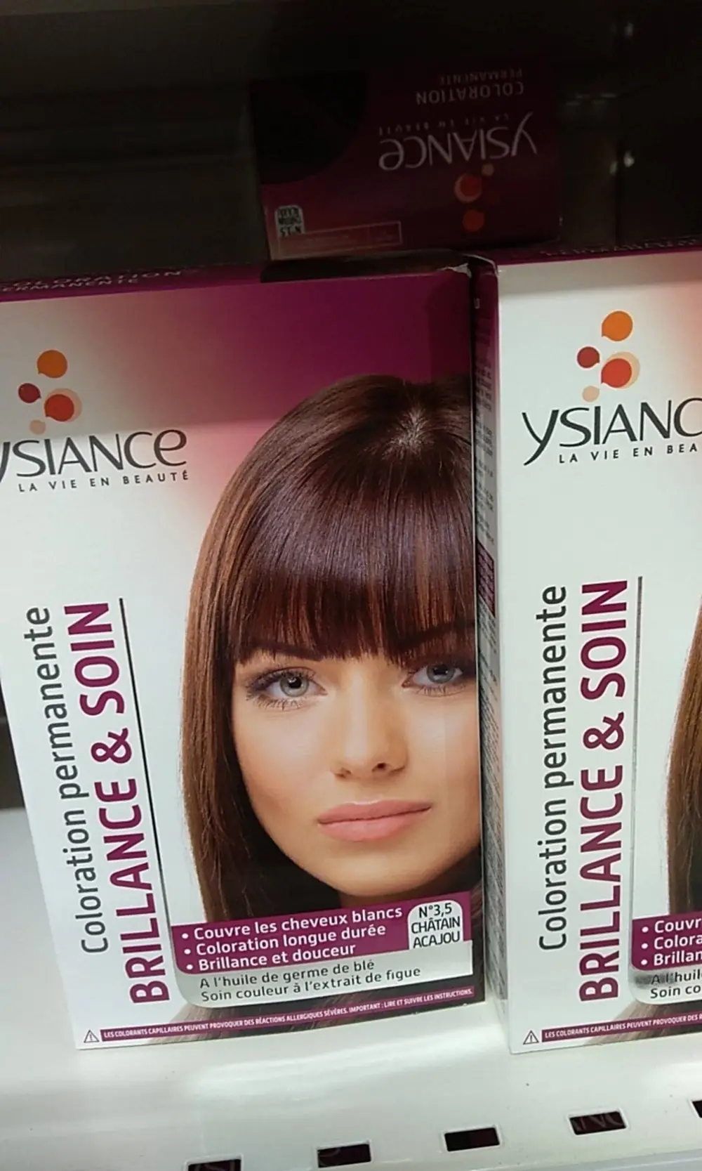 YSIANCE - Brillance & soin - Coloration permanente n°3.5 châtain acajou