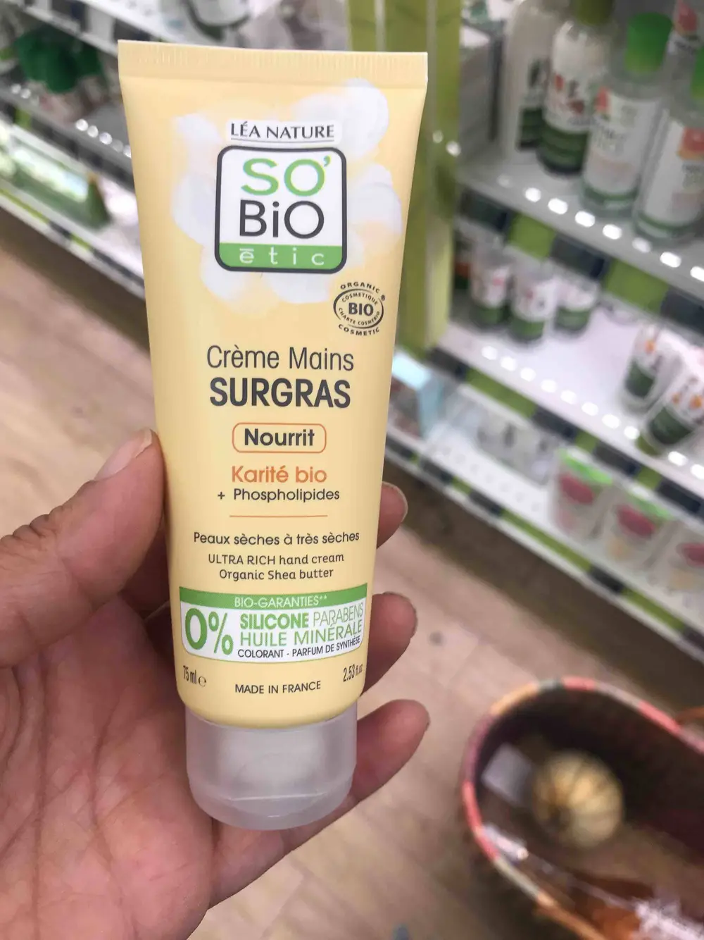 SO'BIO ÉTIC - Karité bio  - Crème mains surgras