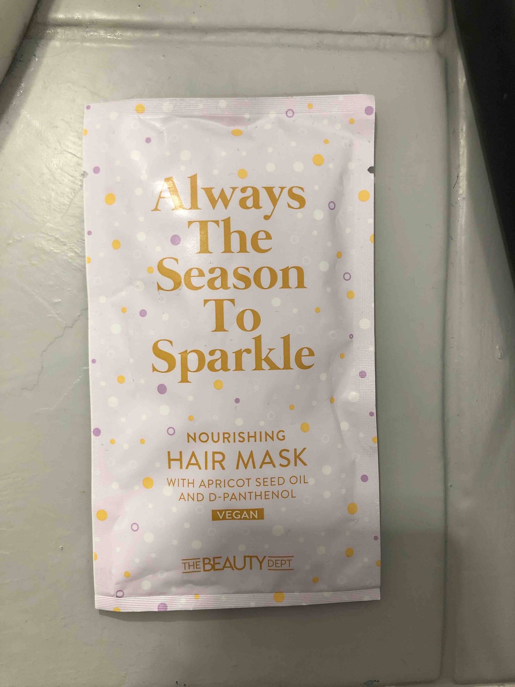 THE BEAUTY DEPT - Always the season to sparkle - Nourishing hair mask