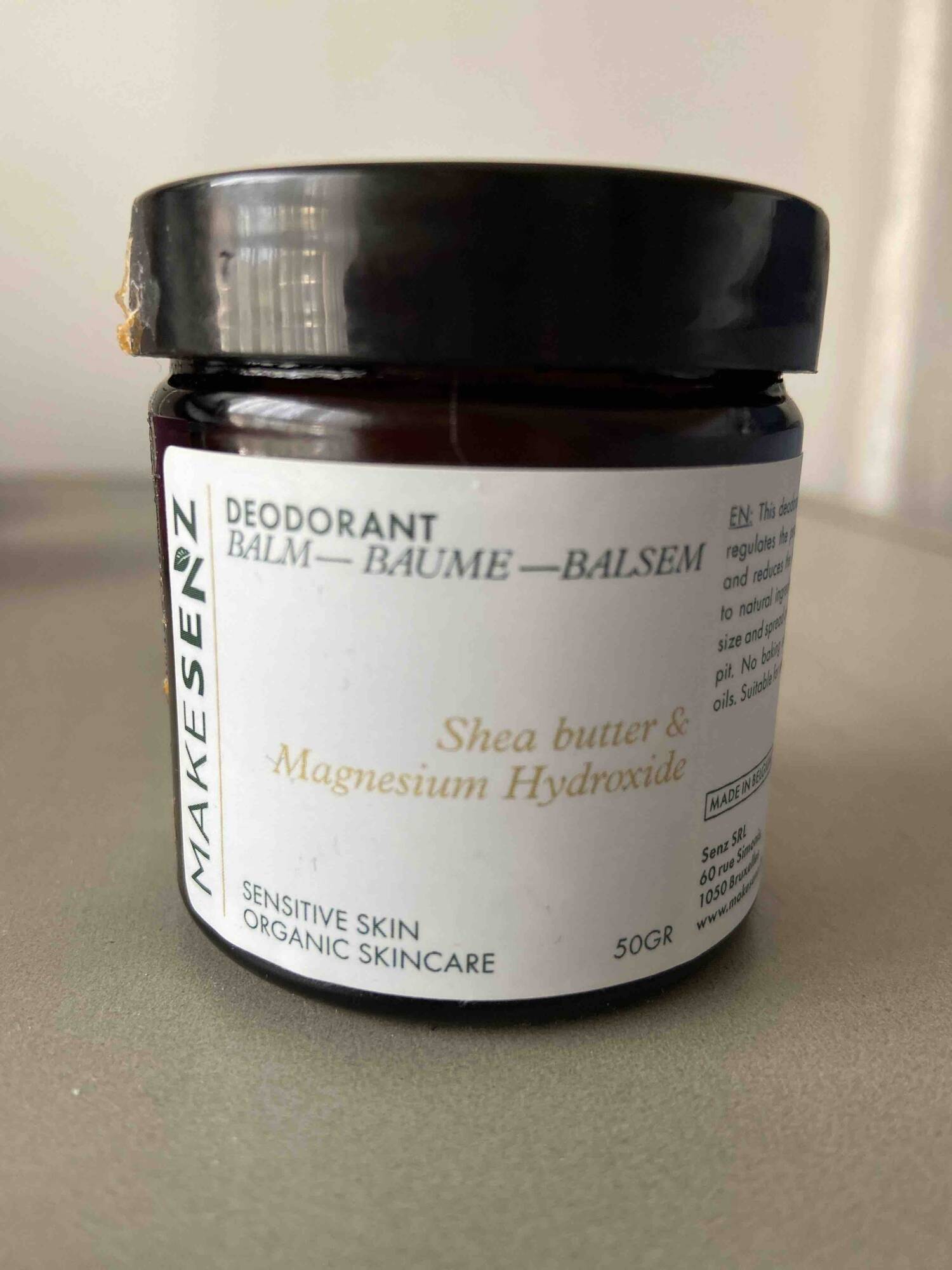 MAKE SENZ - Deodorant baume shea butter & magnesium hydroxide