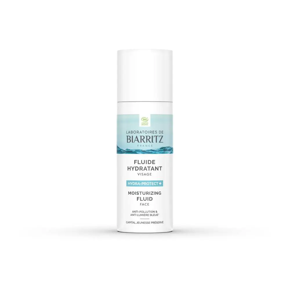 LABORATOIRES DE BIARRITZ - FLUIDE HYDRATANT VISAGE HYDRA PROTECT + CERTIFIÉ BIO - 50 ML 