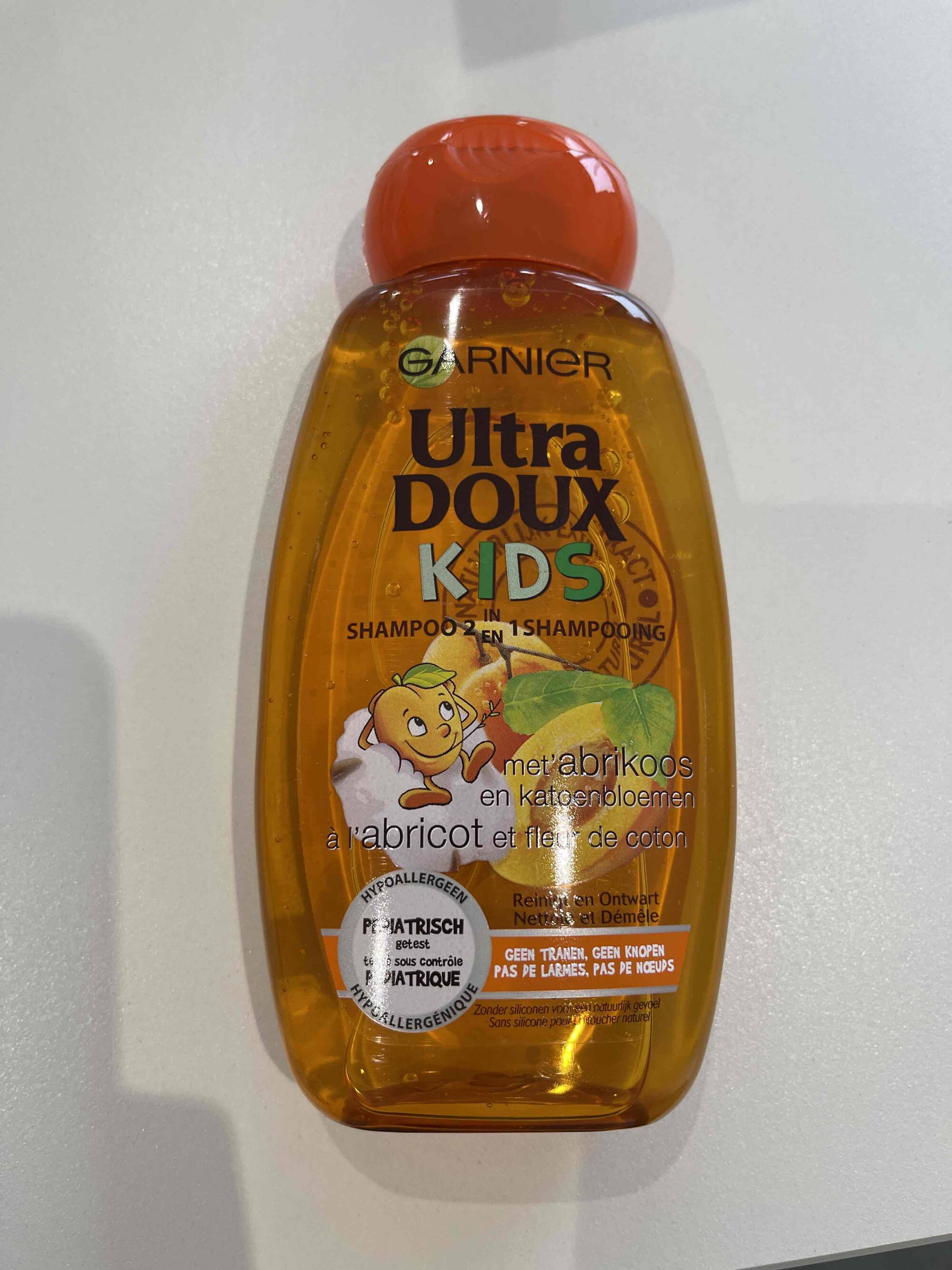 Shampooing Enfant 2en1 Démêlant Hypoallergénique Abricot et Fleur de Coton  ULTRA DOUX : le lot de 2 flacon de 300mL à Prix Carrefour