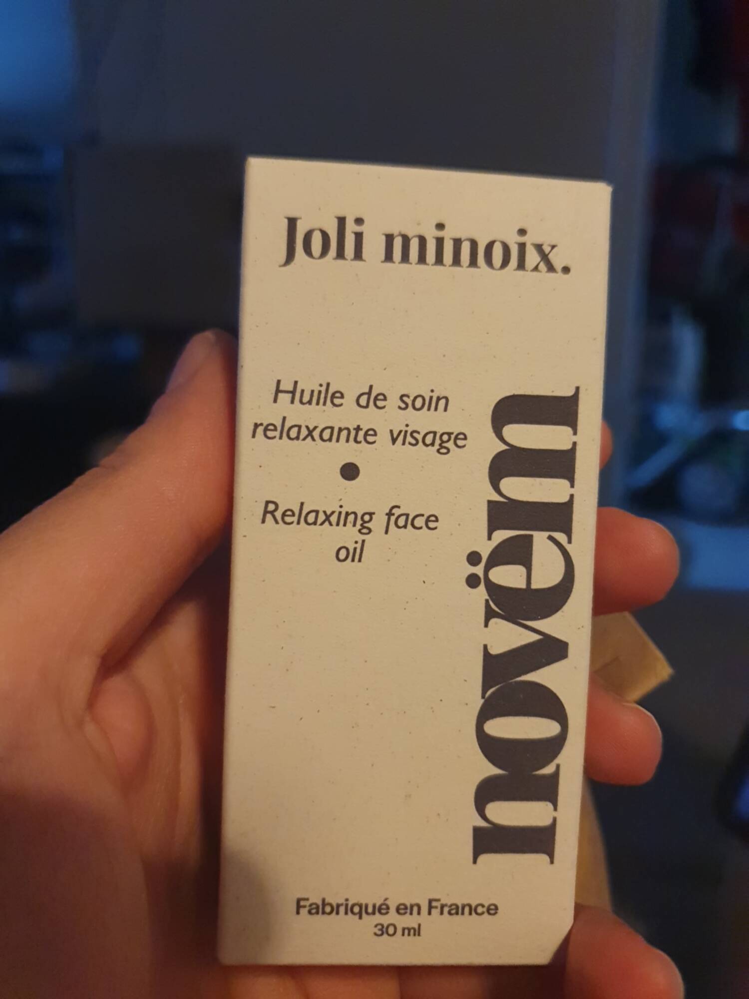 NOVËM - Joli minoix - Huile de soin relaxante visage