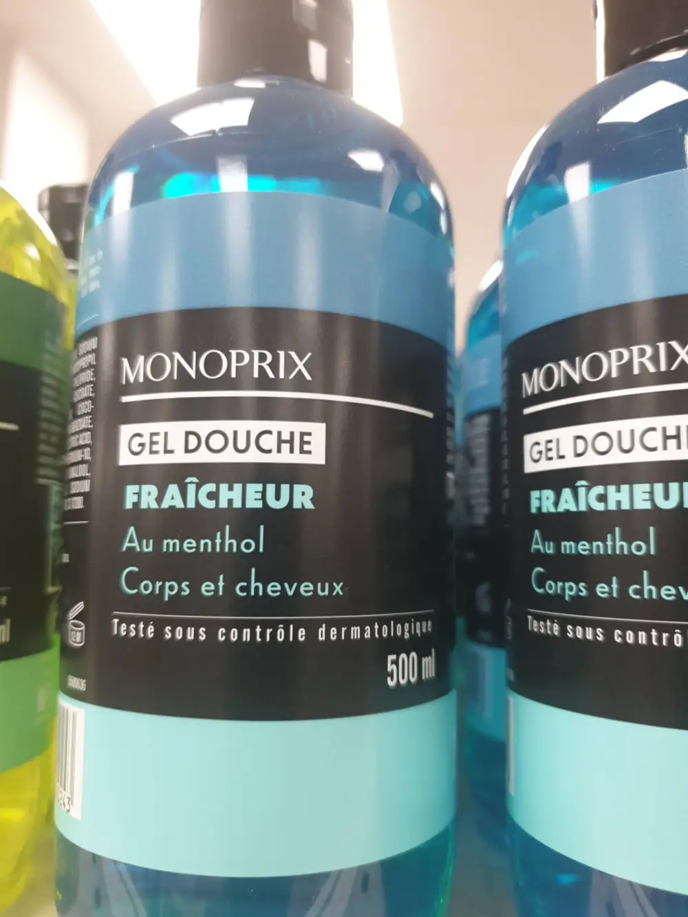 MONOPRIX - Gel douche fraîcheur au menthol