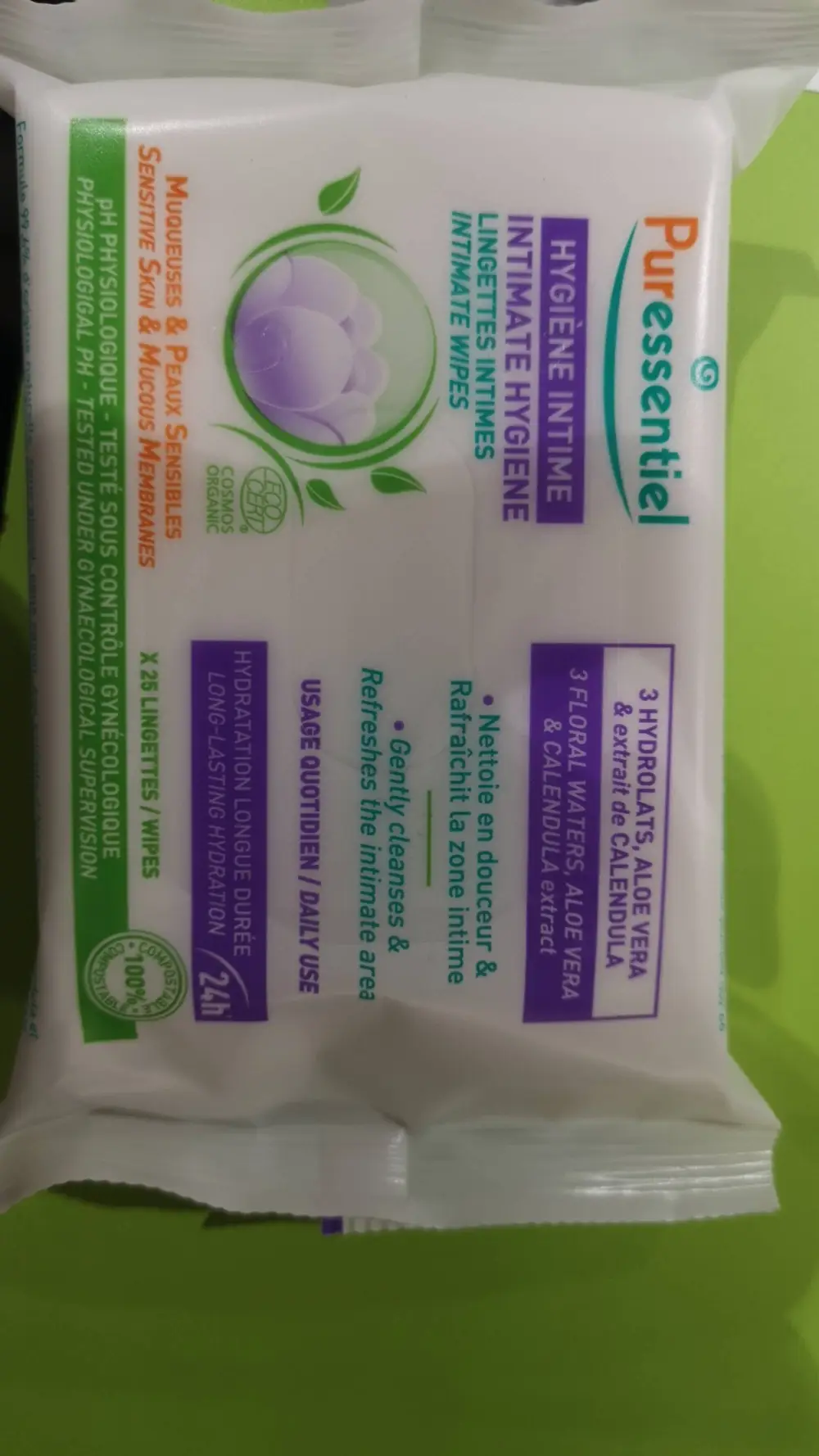 PURESSENTIEL - Hygiène intime - Lingettes intimes