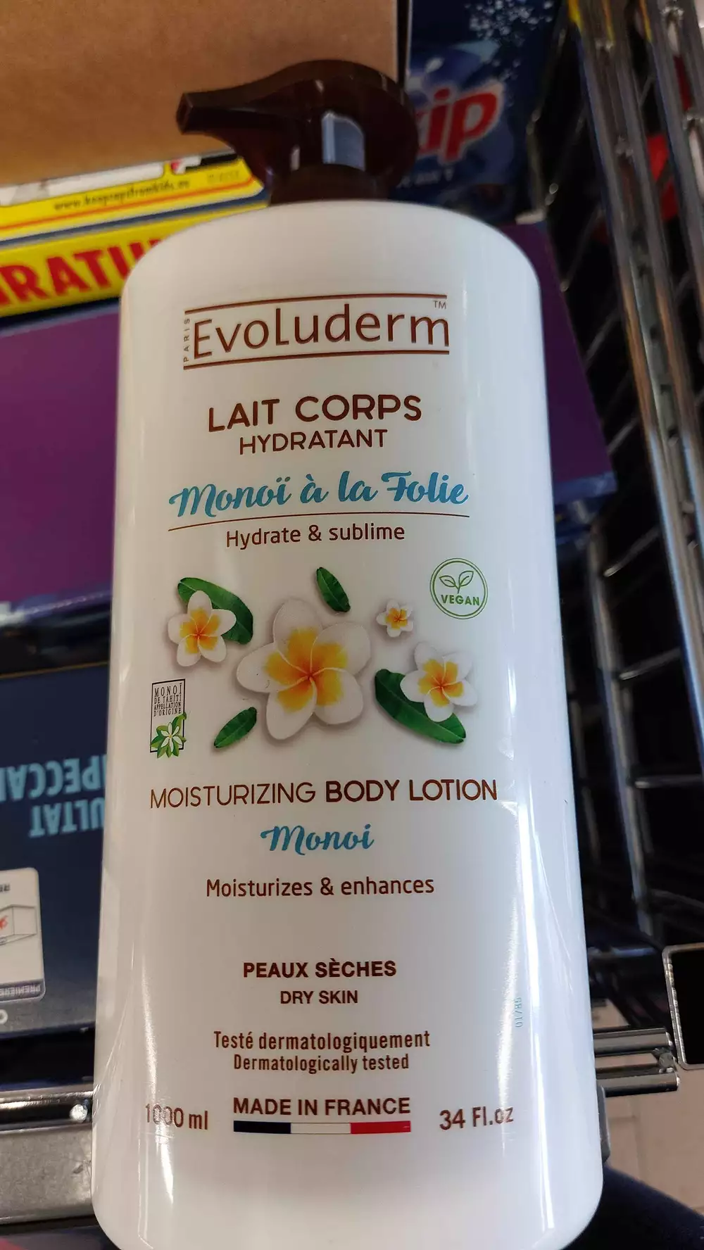 EVOLUDERM - Lait corps hydratant monoï à la folie