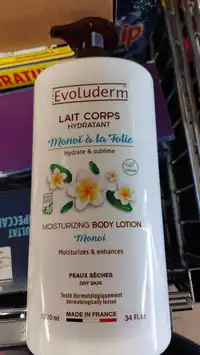 EVOLUDERM - Lait corps hydratant monoï à la folie