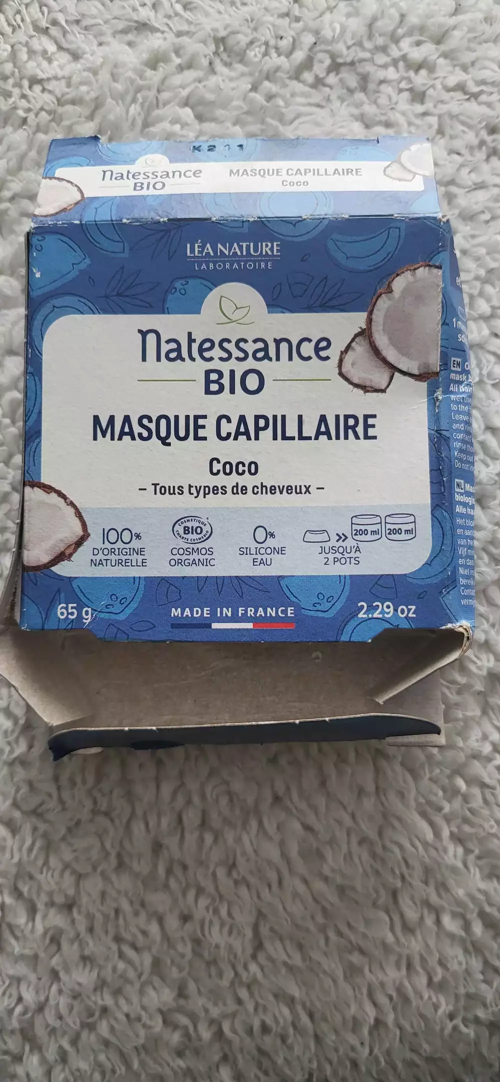 NATESSANCE BIO - Masque capillaire coco