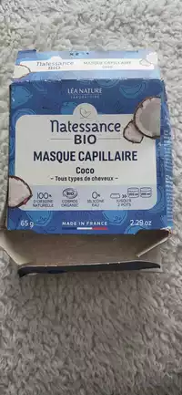 NATESSANCE BIO - Masque capillaire coco