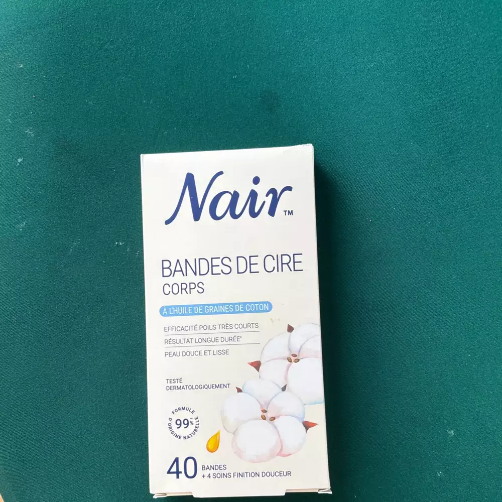 NAIR - Bande de cire corps à l'huile de graines de coton
