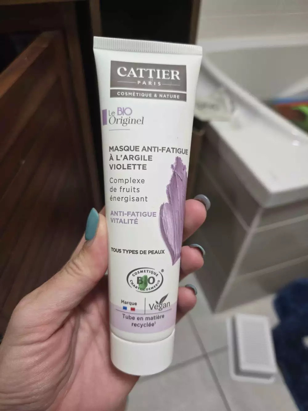 CATTIER - Le bio originel - Masque anti-fatigue à l'argile violette