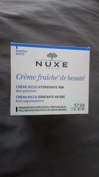 NUXE - Crème riche hydratante 48h - Crème fraîche de beauté
