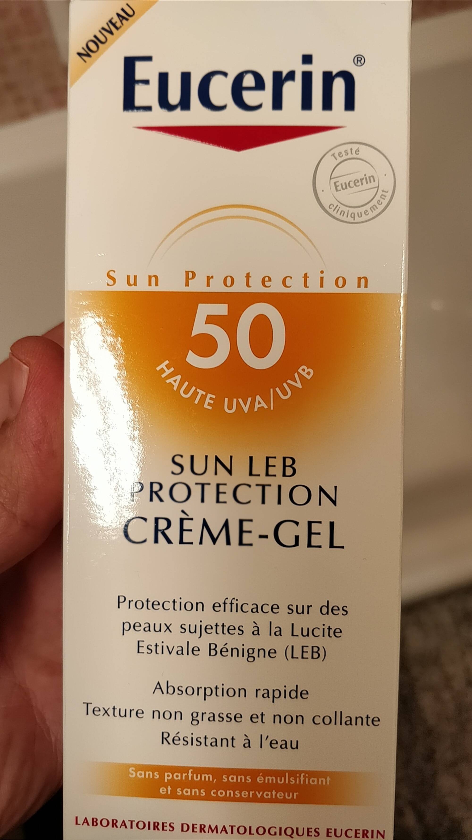 EUCERIN - Sun leb protection - Crème-gel spf50