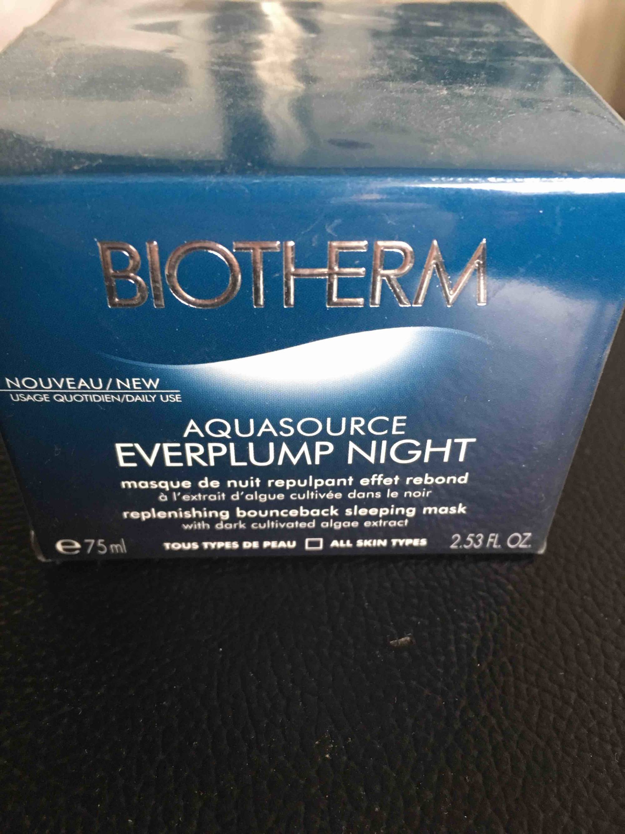 BIOTHERM - Aquasource everplump night - Masque de nuit