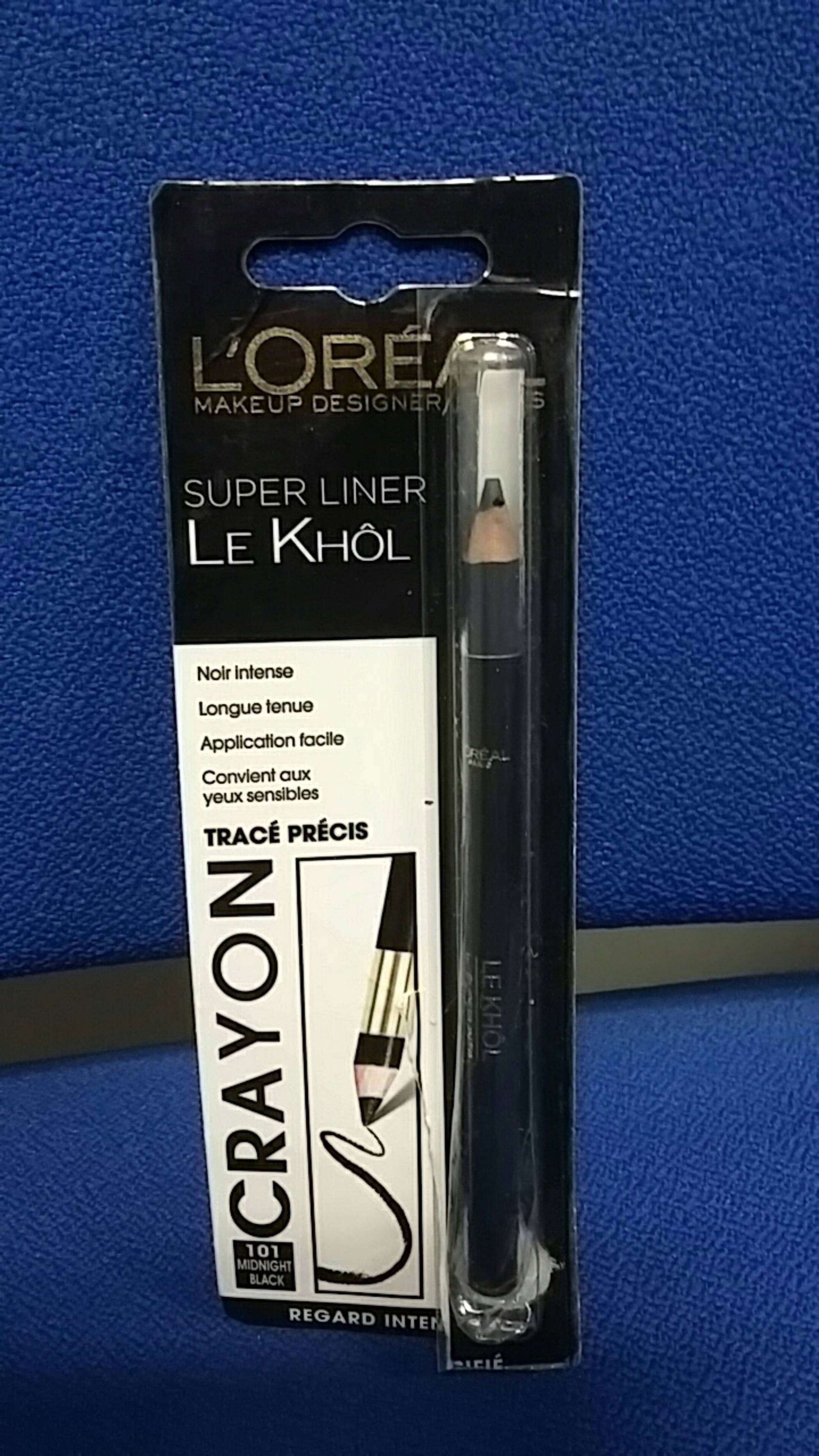 L'ORÉAL - Super liner le khôl - Crayon 101 midnight black
