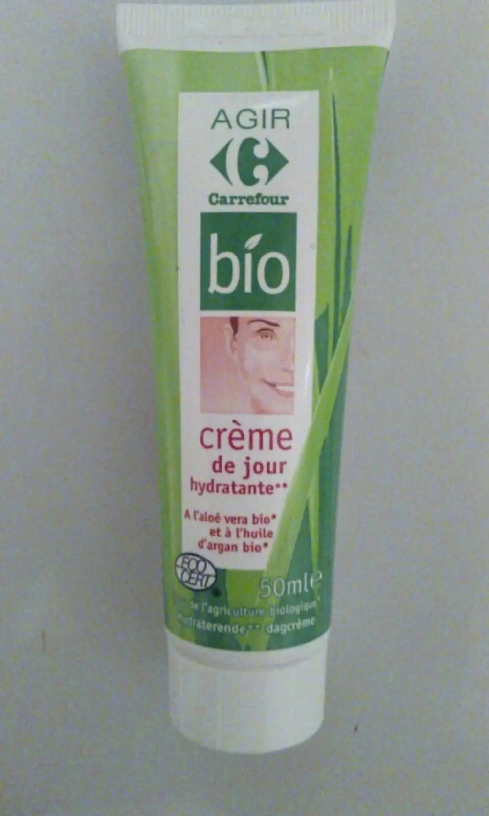 AGIR BIO CARREFOUR - Crème de jour hydratante à l'aloé vera