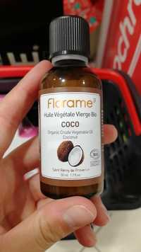FLORAME - Huile végétale vierge bio coco
