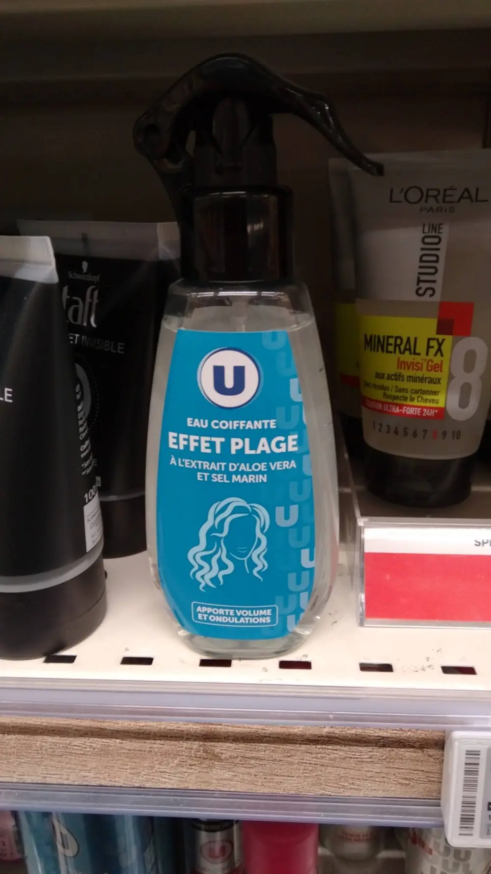 U - Effet plage - Eau coiffante à l'extrait d'aloe vera et sel marin