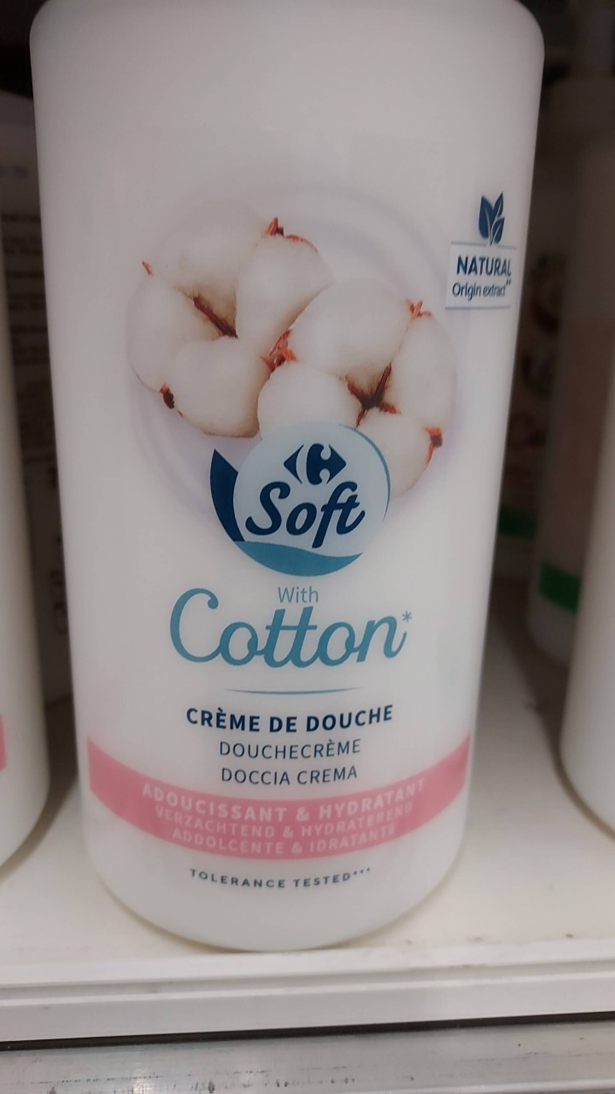 CARREFOUR - Soft with cotton - Crème de douche