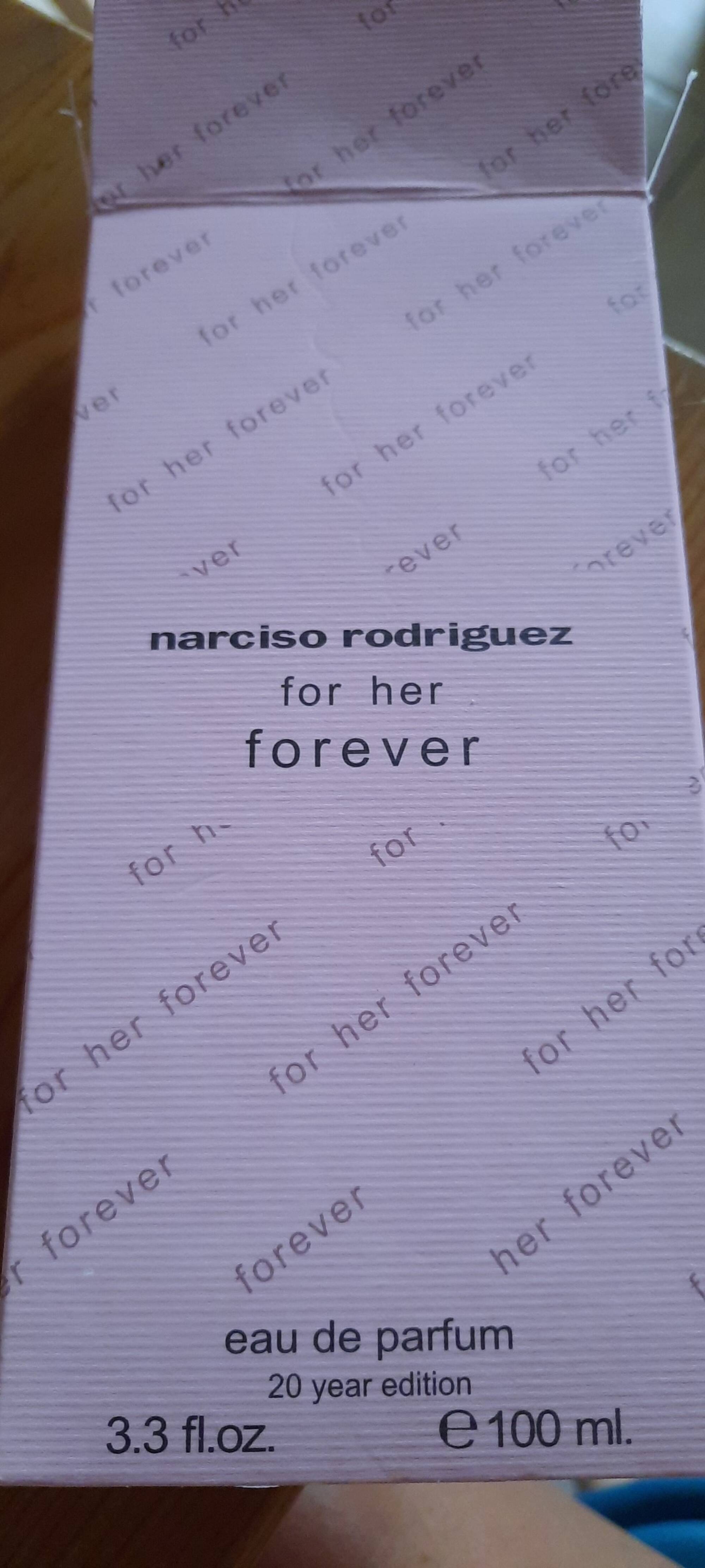 NARCISO RODRIGUEZ - For her forever - Eau de parfum