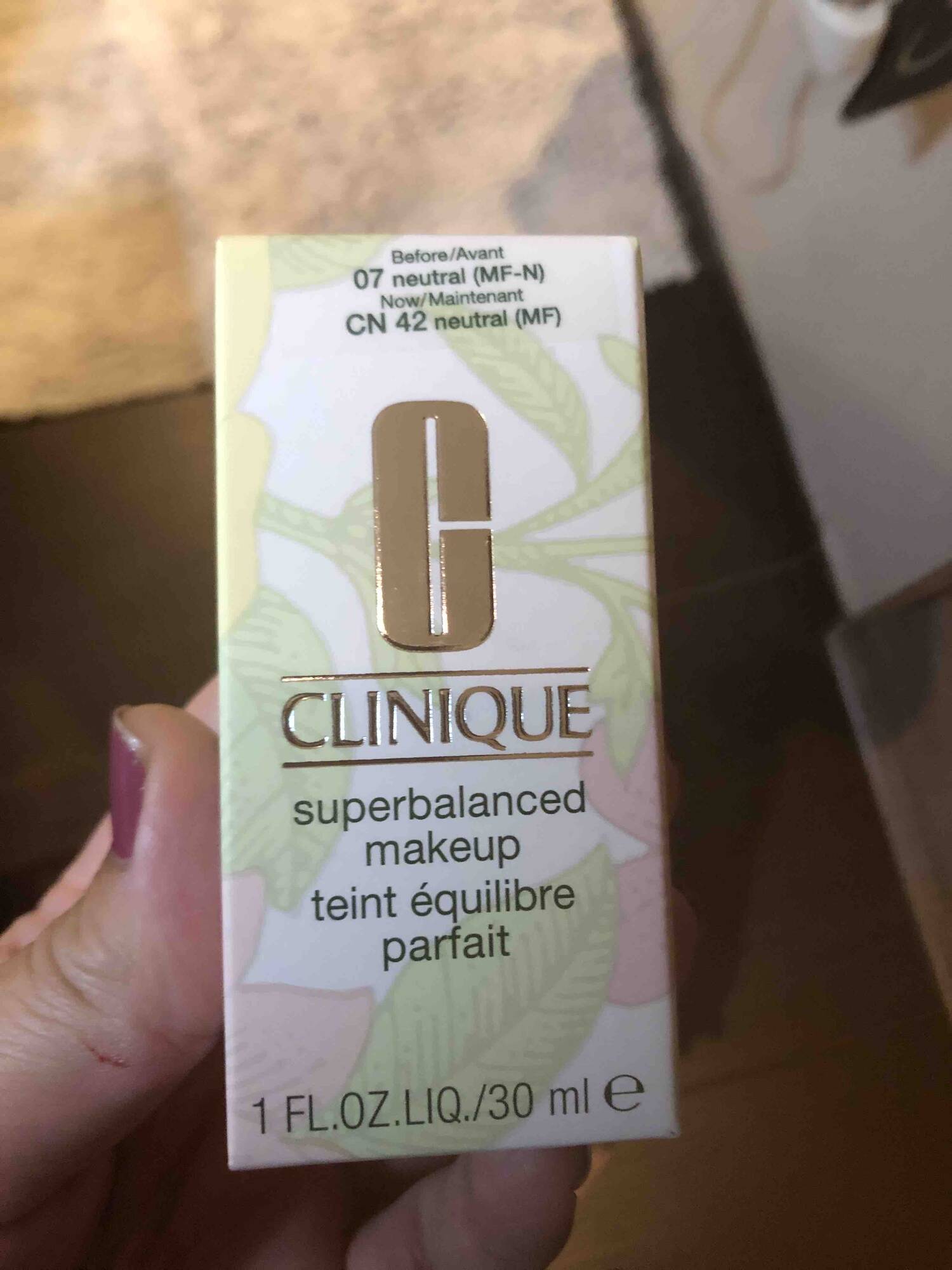 CLINIQUE - Superbalanced makeup teint équilibre parfait