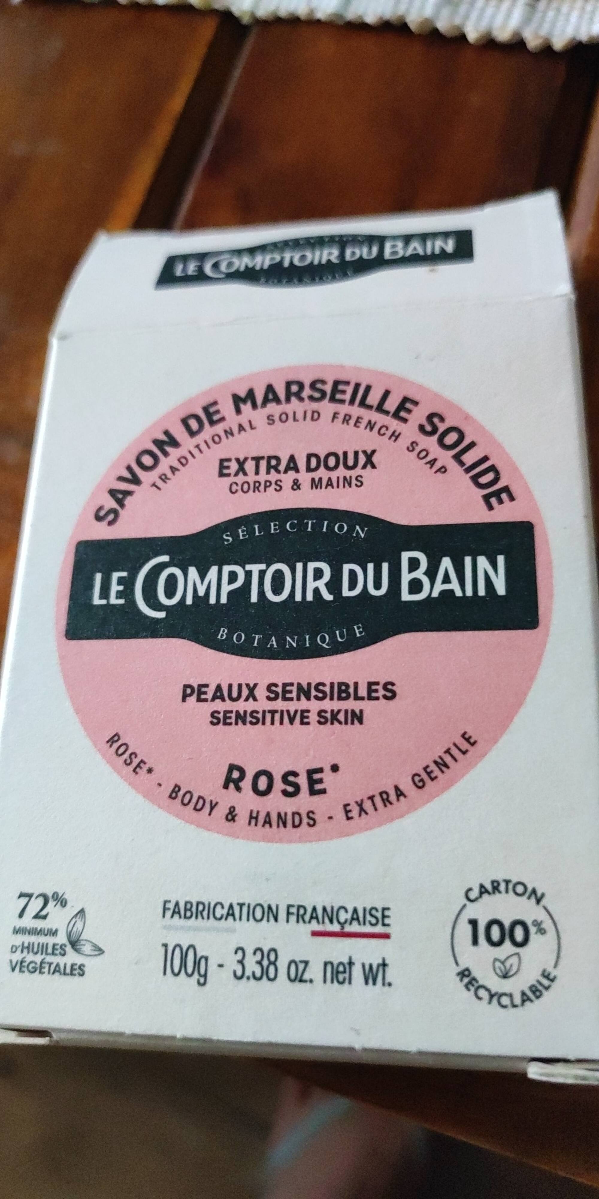 LE COMPTOIR DU BAIN - Peaux sensibles - Savon de marseille solide rose