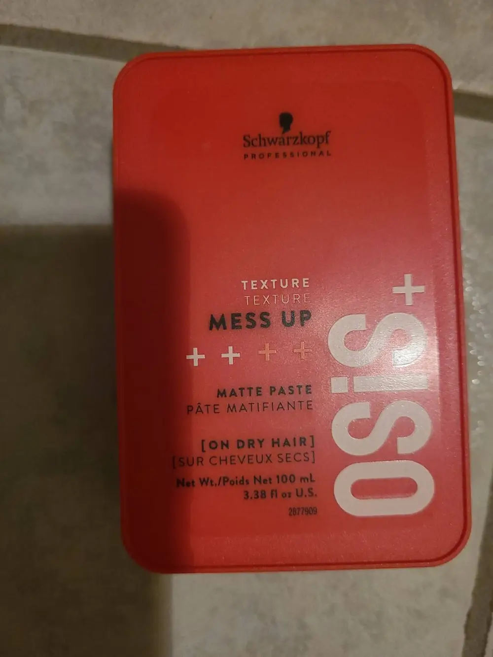 SCHWARZKOPF - Osis+ - Pâte matifiante sur cheveux secs