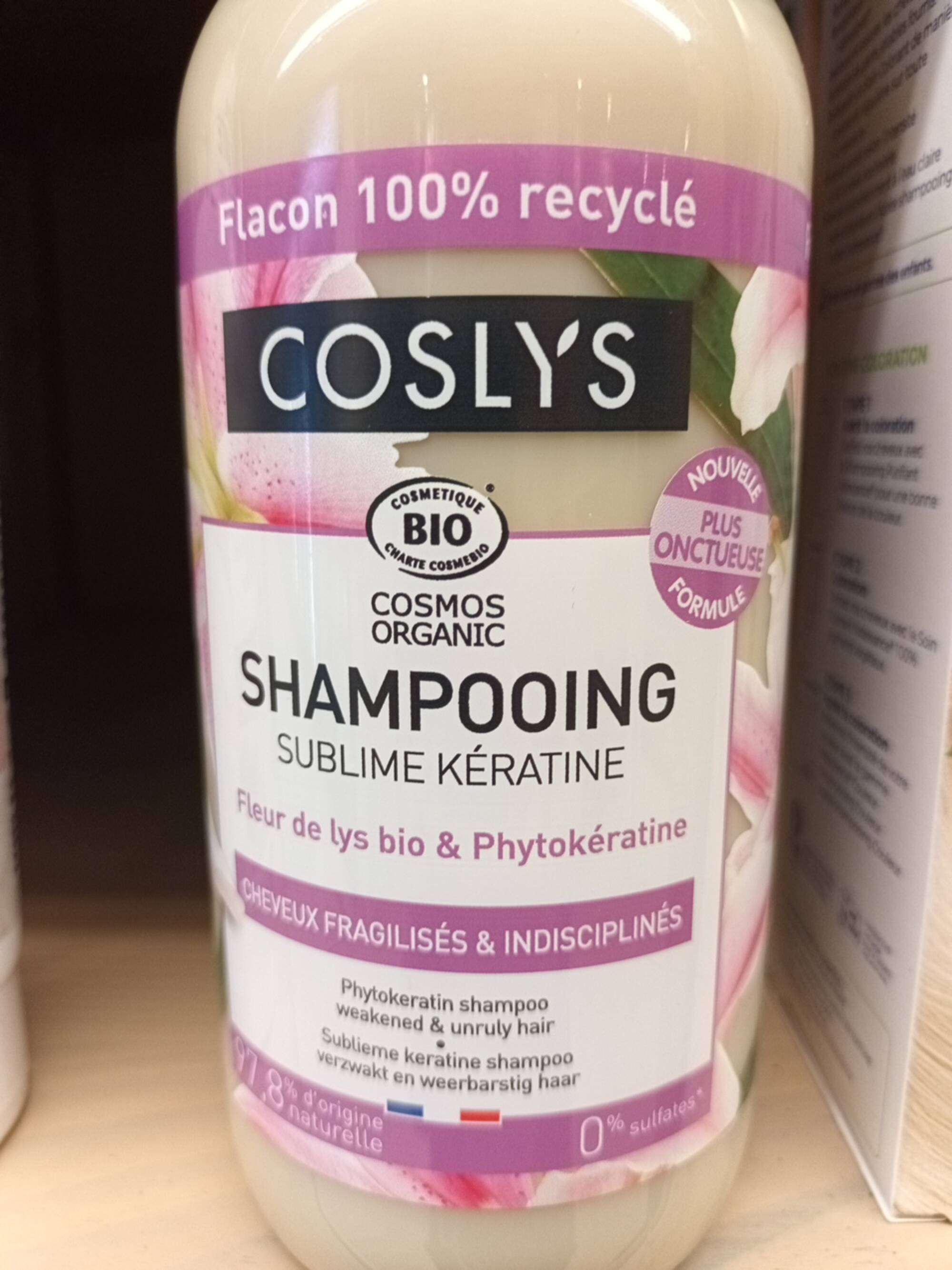 COSLYS - Shampooing sublime kératine bio