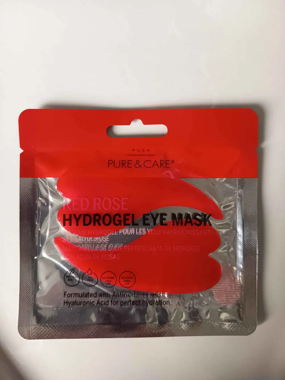 PURE & CARE - Red rose - Hydrogel eye mask