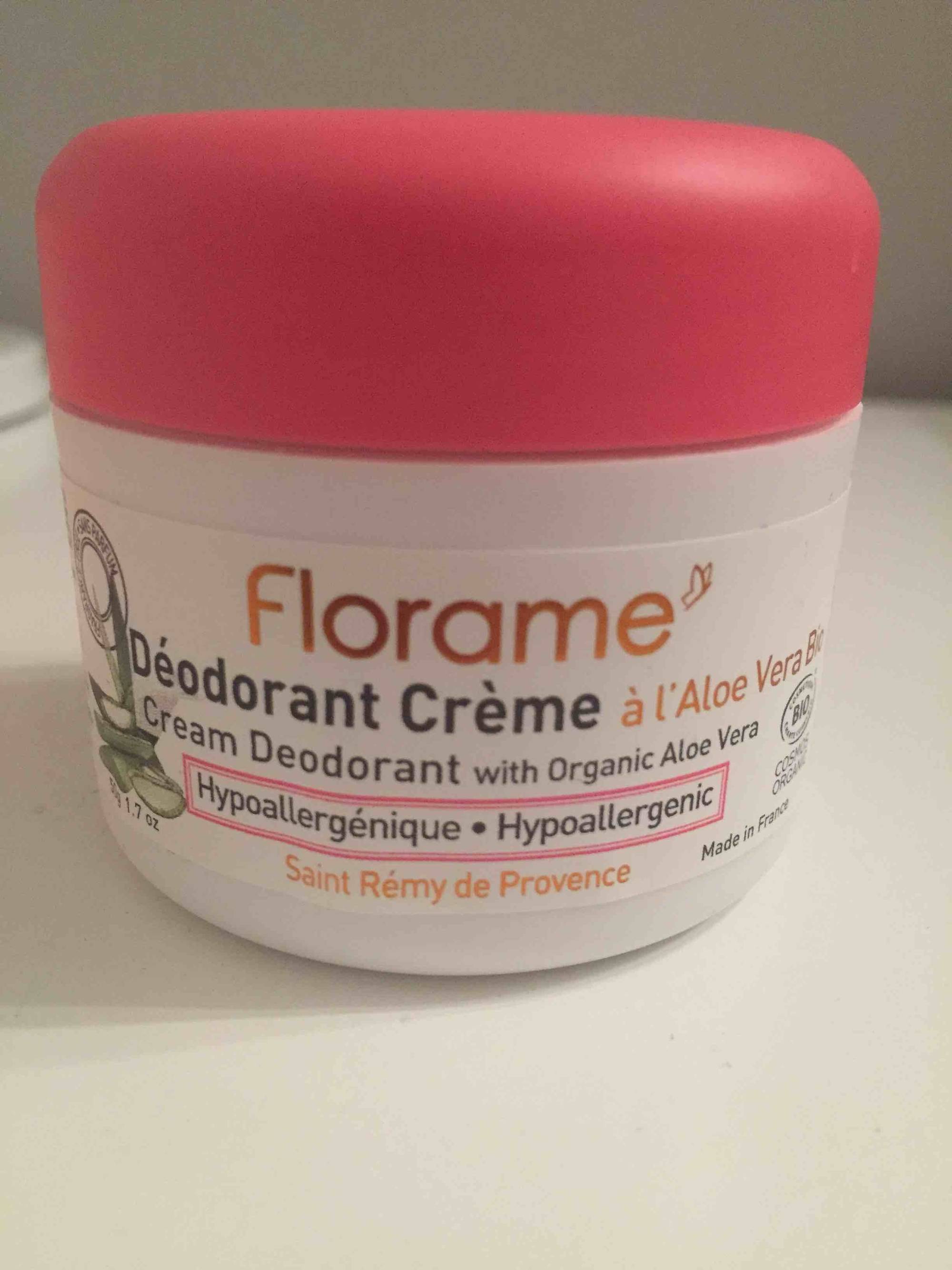 FLORAME - Déodorant crème à l'Aloe Vera bio