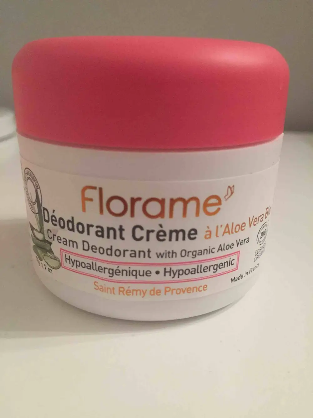 FLORAME - Déodorant crème à l'Aloe Vera bio