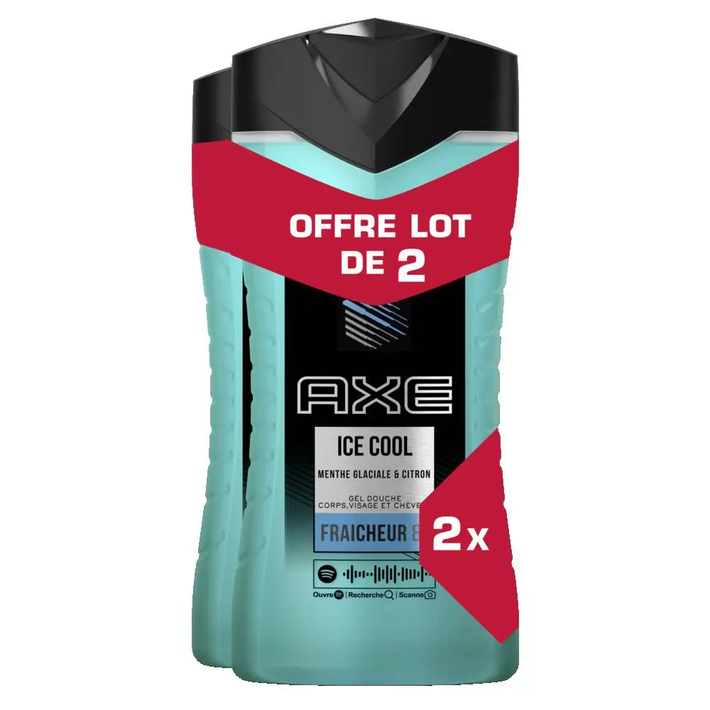 AXE - Axe Gel Douche Homme Ice Cool Lot 2x250ml