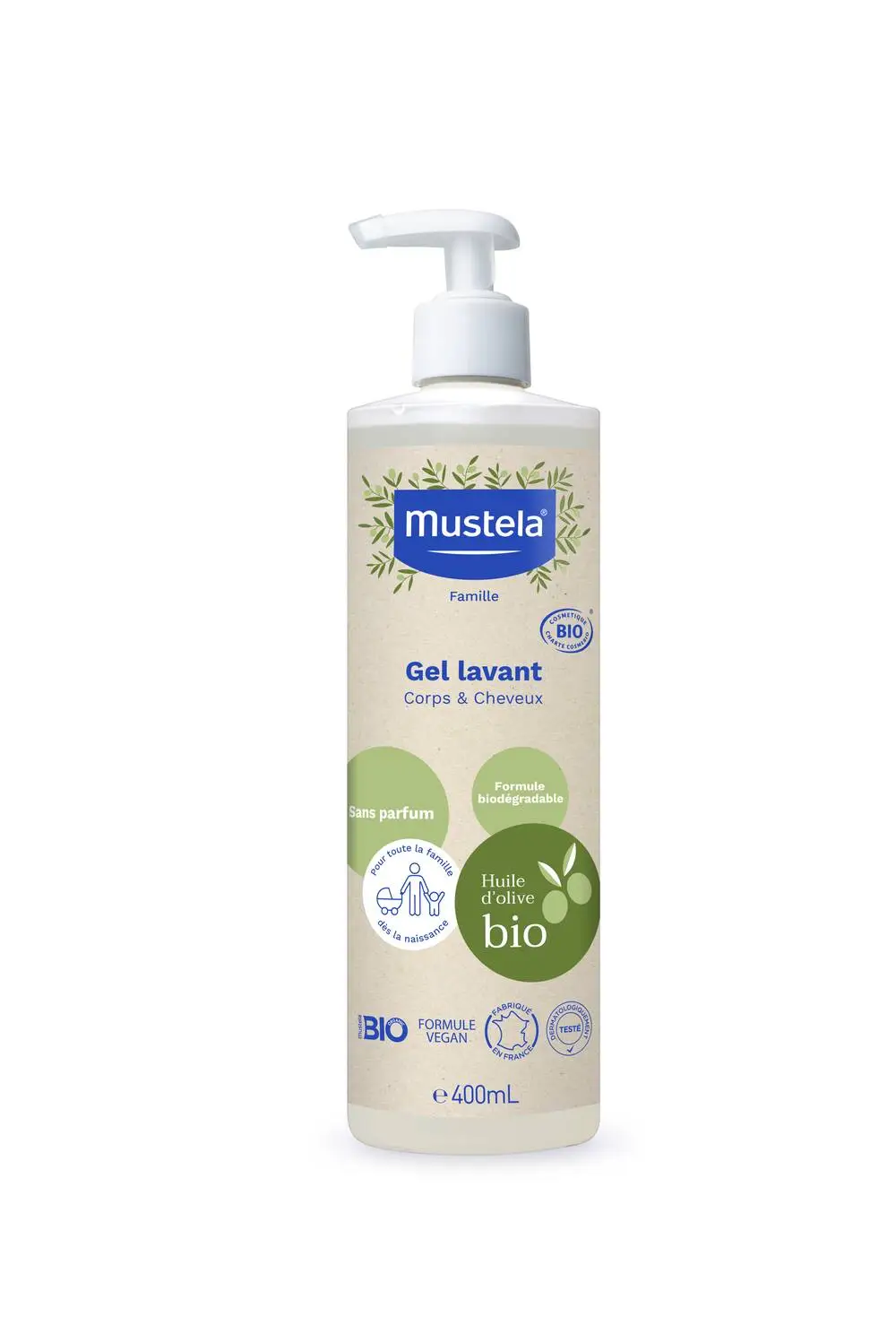 MUSTELA - Gel Lavant certifié BIO - 400ml