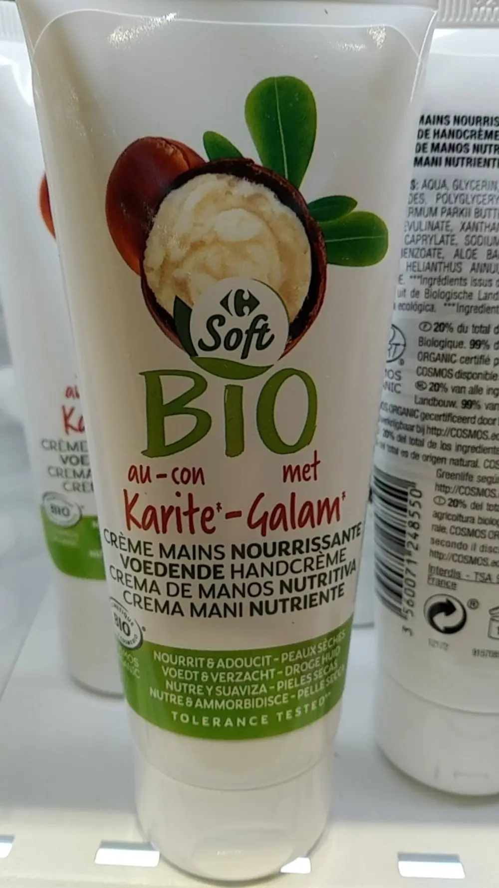 CARREFOUR - Soft bio - Crème mains nourrissante