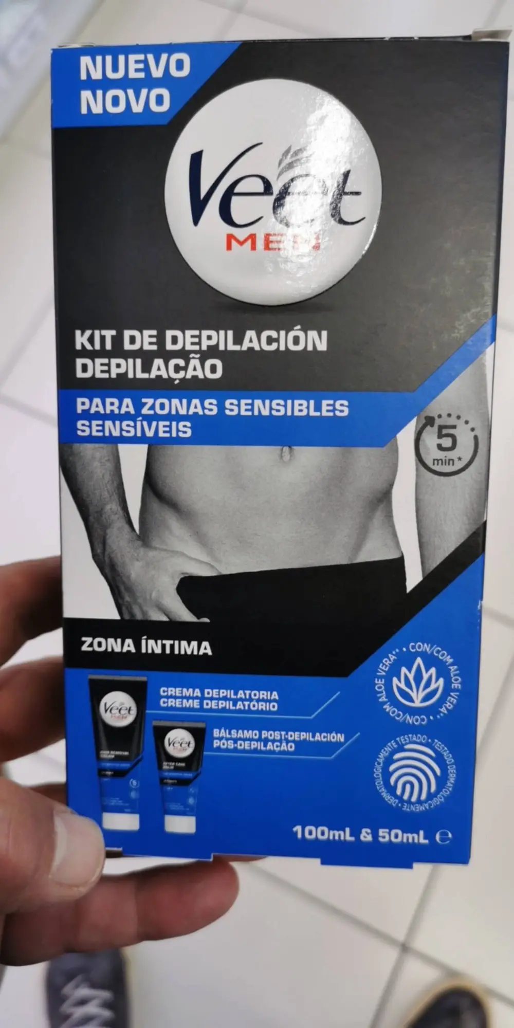 VEET - Men zona intima - Kit de depilación